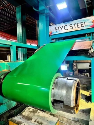 Χάλυβα PPGI 0.09-0.7Σολότητα TDC51D Προχρωματισμένα Ζυγισμένα φύλλα χρώματος με ισχυρό αντί-βρωμο πράσινο χρώμα